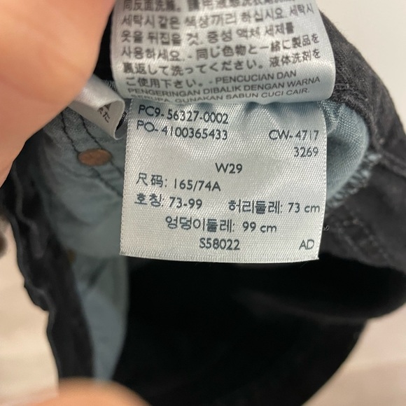 Levi's Black Denim Jean Shorts - Picture 6 of 7